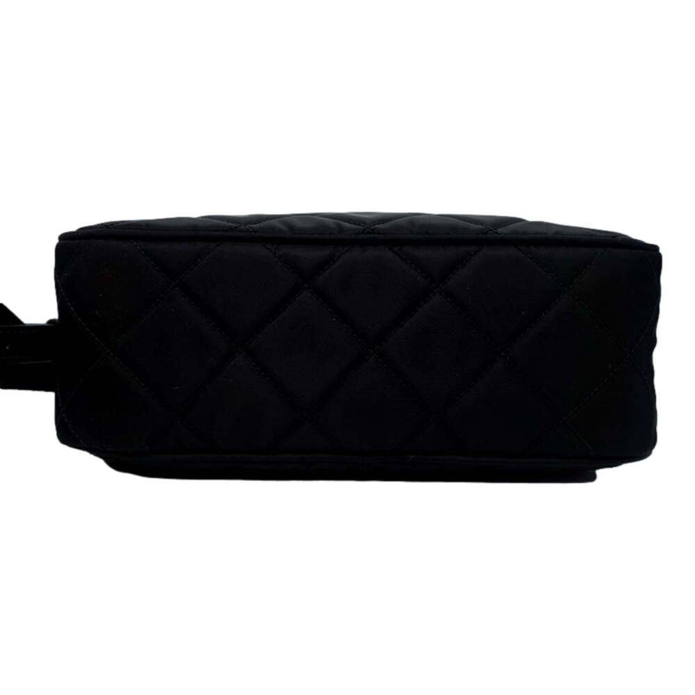 Prada Tessuto Black Quilted Nylon Triangle Logo Camera Crossbody - Picture 7 of 9